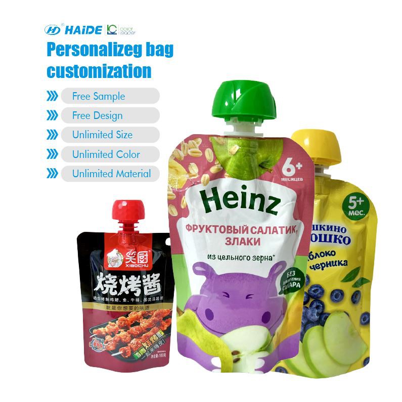 Pochette de bec d'emballage d'assaisonnement